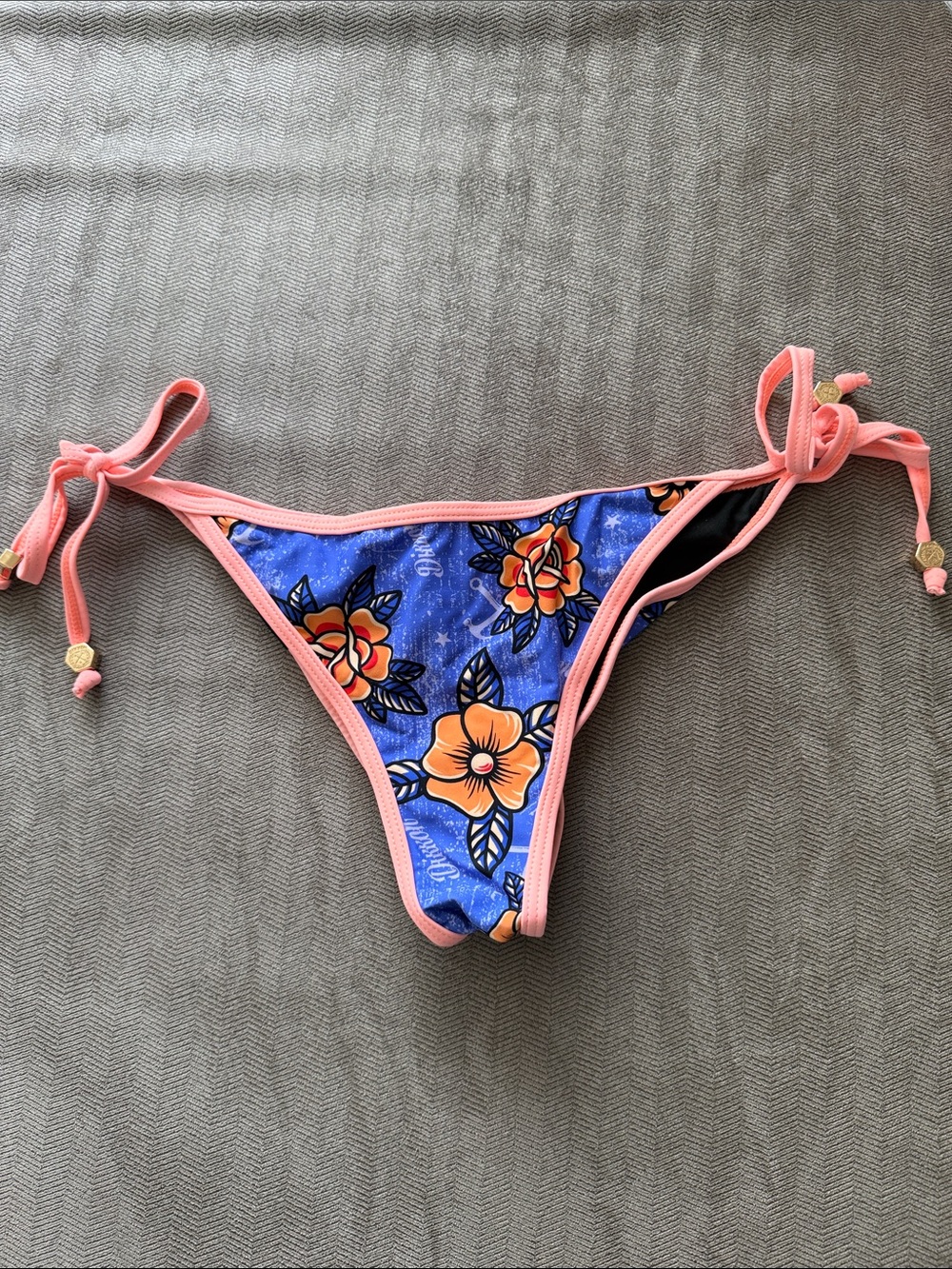 DIXXON Blue Floral Tie-Side Bikini Bottom - NEW!!